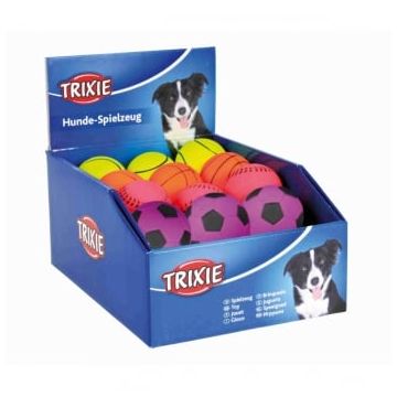 Trixie, jucărie minge plutitoare câini, 4 modele, cauciuc, 6cm, multicolor