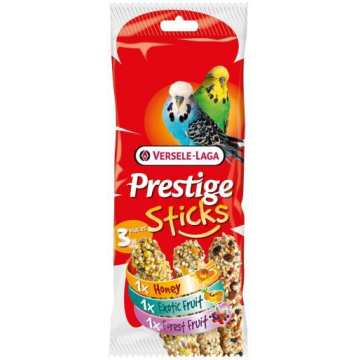 VERSELE LAGA Prestige Sticks Budgies Triple Variety Pack 90 g Mix 3 snackuri pentru papagali