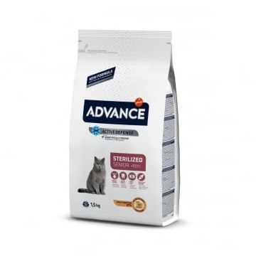 ADVANCE Senior Sterilized, Pui, hrană uscată pisici sterilizate senior, 1.5kg