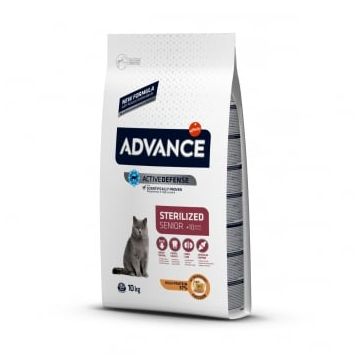 ADVANCE Senior Sterilized, Pui, hrană uscată pisici sterilizate senior, 10kg