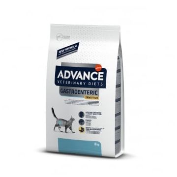 ADVANCE Veterinary Diets Gastroenteric Sensitive, dietă veterinară pisici, hrană uscată, sistem digestiv, 8kg