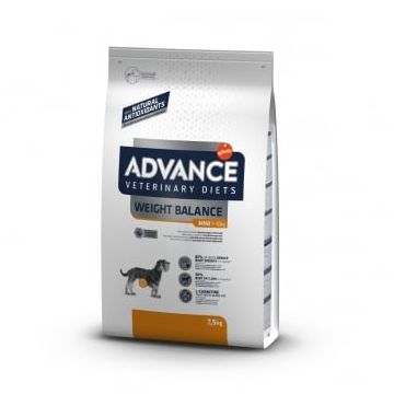 ADVANCE Veterinary Diets Weight Balance Mini, XS-S, dietă veterinară câini, hrană uscată, metabolism (obezitate si diabet), 7.5kg