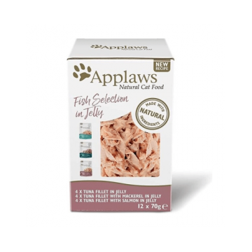 APPLAWS Cat Pouch Fish Selection Multipack Jelly 48 x 70 g set plicuri hrana pisici