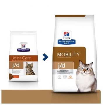 HILL'S Prescription Diet j/d Mobility, Pui, dietă veterinară pisici, hrană uscată, sistem articular, 1.5kg