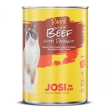 JosiCat Paté Beef with Parsnip, 12x400 g la reducere