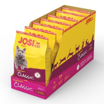 JosiCat Sterilised Classic, 7x650 g la reducere