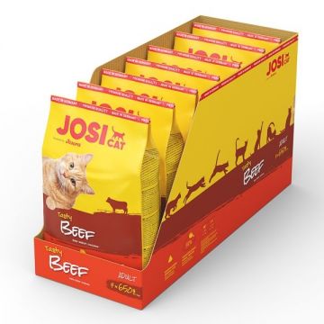 JosiCat Tasty Beef, 7x650 g la reducere