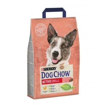 PURINA Dog Chow Adult Active, Pui, hrană uscată câini, activitate intensă, 2.5kg