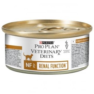 PURINA Pro Plan Veterinary Diets Renal Function Mousse, dietă veterinară pisici, conservă hrană umedă, afecțiuni renale, 195g