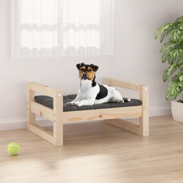 vidaXL Pat pentru câini, 55,5x45,5x28 cm, lemn masiv de pin