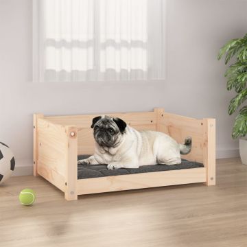 vidaXL Pat pentru câini, 65,5x50,5x28 cm, lemn masiv de pin