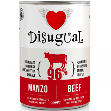 Hrana umeda pentru caini Disugual Dog Monoprotein Vita 400g