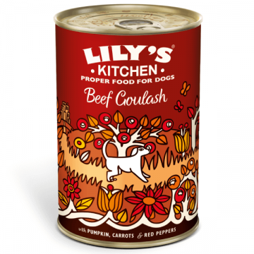 Hrana umeda pentru caini Lily's Kitchen Dog Gulas de vita 400g
