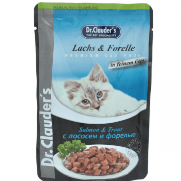 Hrana umeda pentru pisici Dr. Clauder's Somon&Pastrav 100g