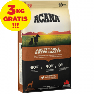 Hrana uscata pentru caini Acana Heritage Adult Large Breed 14+3 kg GRATIS