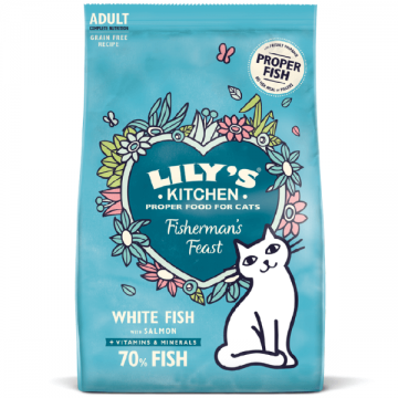 Hrana uscata pentru pisici Lily's Kitchen Cat Peste alb&Somon 800g