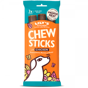 Recompensa pentru caini Lily's Kitchen Dog Sticks Pui 120g