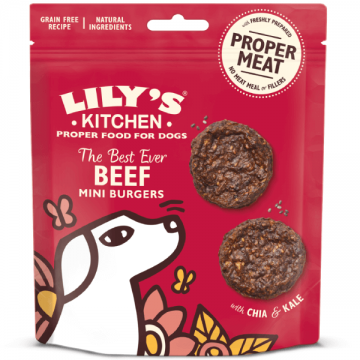Recompense pentru caini Lily's Kitchen Mini Burgers Vita 70g
