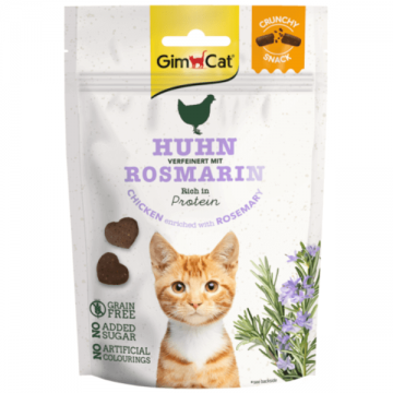 Recompense pentru pisici Gimcat Crunchy Pui&Rozmarin 50g