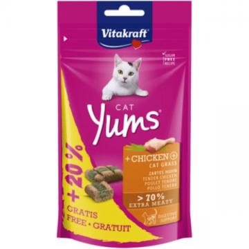 Recompense pentru pisici Vitakraft Yums Pui 48g PROMO