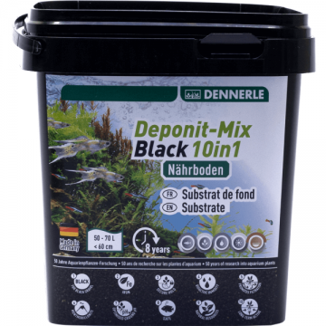 Substrat fertil pentru acvariu Dennerle Deponit Mix Black 10in1 2.4kg
