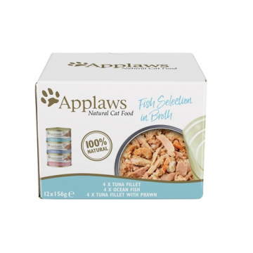 APPLAWS Applaws Applaws Cat Tin 12x156g Hrana umeda pisici Selectie de peste in supa