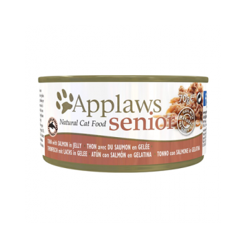APPLAWS Cat Tin Senior Tuna with Salmon 72x70g hrana umeda pisici senior, cu somon si ton