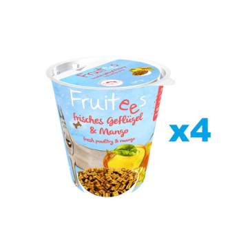 BOSCH Fruitees recompense caini 4x200 g pasare si mango