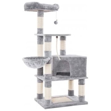 Feandrea Ansamblu de Joaca Pisici Multilevel Gri, 138 cm