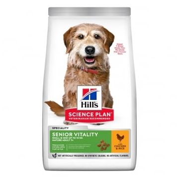 HILL'S SCIENCE PLAN Senior Vitality 7+, XS-S, Pui, hrană uscată câini senior, 1.5kg