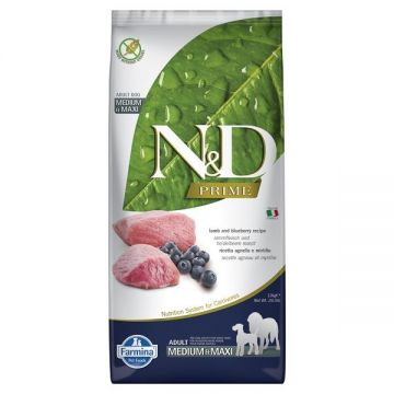 N&D Prime Dog Lamb and Blueberry Adult Medium and Maxi, 12 kg