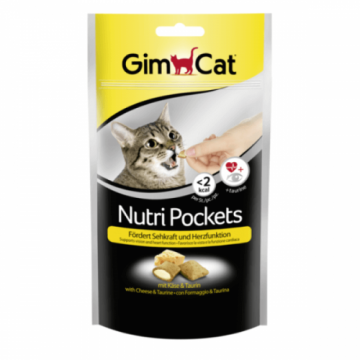 Recompense pisici, Gimpet Nutri Pockets cu Branza si Taurina, 60 g