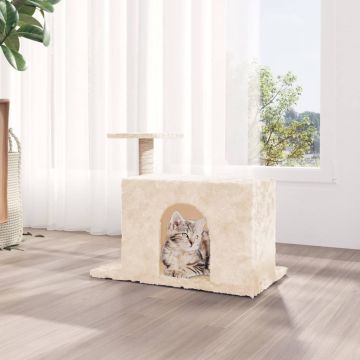 vidaXL Ansamblu de pisici cu stâlp din funie de sisal, crem, 51 cm