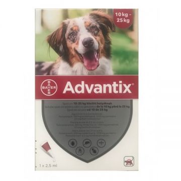 Advantix 250 Caini, 10-25 kg, 1 pipeta la reducere