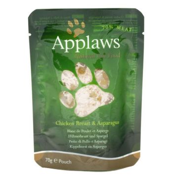 Applaws plic hrana umeda pisici Piept de Pui si Sparanghel 12x70 g