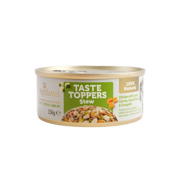 APPLAWS Taste Toppers Conserva hrana umeda caini, Tocana de pui, miel si legume 6x156g