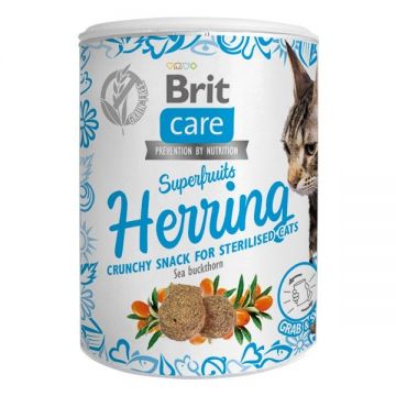 Brit Care Cat Snack Superfruits Herring, 100 g de firma originala