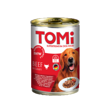 Conserva hrana umeda Tomi caine cu vita, 400 g