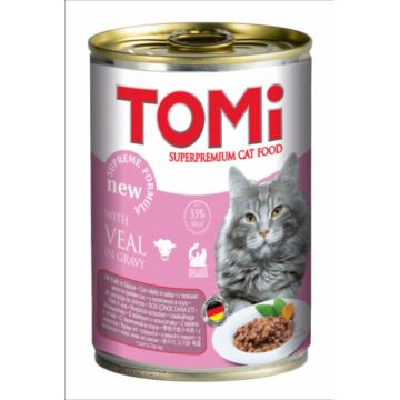Conserva hrana umeda Tomi pisica cu Vitel, 400 g