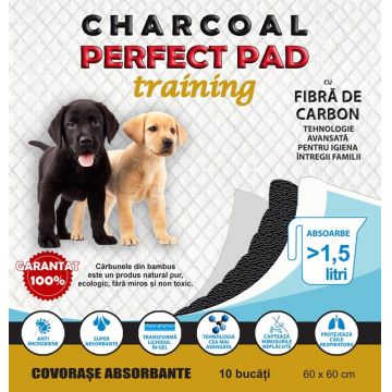 Covorase absorbante cu Carbune Activ CHARCOAL PERFECT PAD 60x60cm, 10Buc