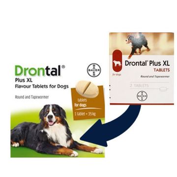 Drontal Plus XL,Cutie 2 tablete la reducere