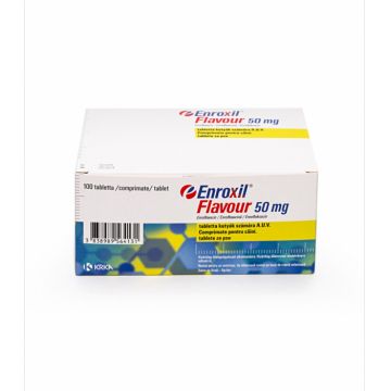 Enroxil Flavour 50 mg - 10 comprimate
