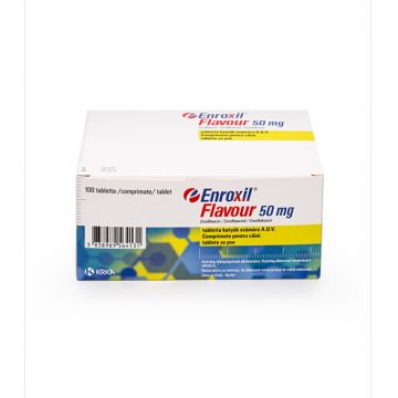 Enroxil Flavour 50 mg - 10 comprimate ieftin