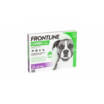 Frontline Combo L (20-40 kg) - 3 Pipete Antiparazitare la reducere