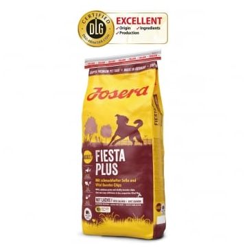 JOSERA Fiesta Plus, S-XL, Pasăre și Somon, hrană uscată semimoist câini, 15kg