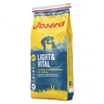 JOSERA Light&Vital, XS-XL, Pasăre, hrană uscată câini senior, obezitate, 15kg