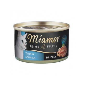 MIAMOR Feline Conserva hrana pisici, cu ton si creveti in sos propriu 100 g