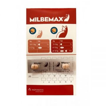 Milbemax Cat 4 10 mg ( 2 kg), 2 tablete de firma original