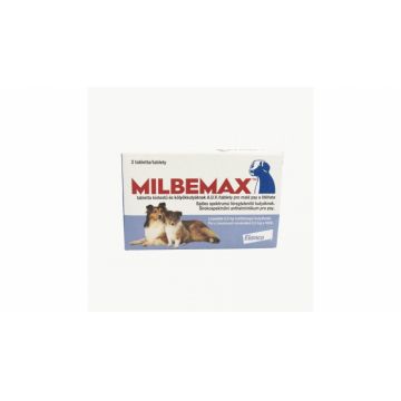 Milbemax Dog 2.5 25 mg ( 5 kg), 2 tablete la reducere