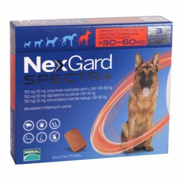 Nexgard Spectra XL (30 - 60 kg), 1 comprimate la reducere